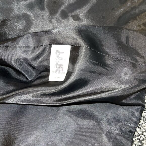J Jill Tweed Blazer Jacket Button Front Gray Black Size L Large Cotton Blend - Picture 7 of 10